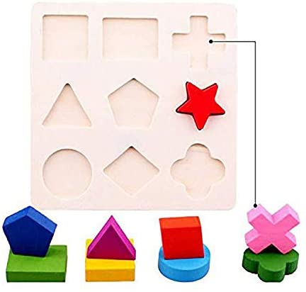 3 Packs Wooden Multifunction Children Math Shapes Geometric Puzzle Learning Education Toys