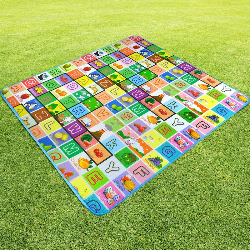 2Mx1.8M Kid Baby Play Mat Floor Activity Happy Farm Rug Child Crawling Carpet