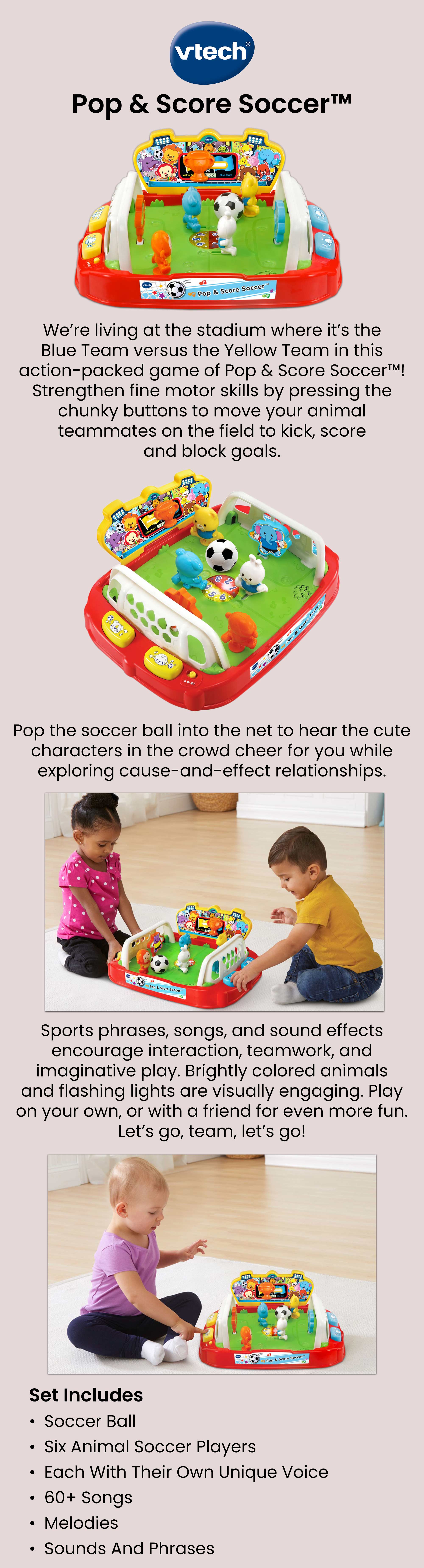 Press And Score Soccer Toy for 12-36 Months - 80-503803 30.5x40x11.6cm