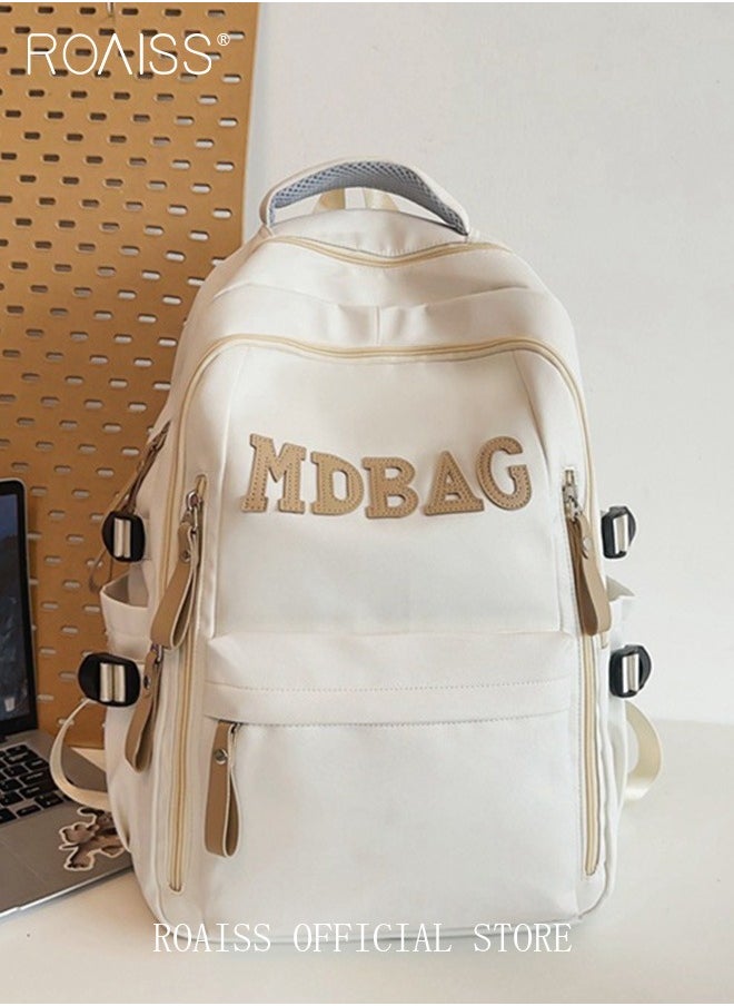 Unisex Multifunctional Backpack Large Capacity with Multiple Pockets for Organized Storage Scientifically Divided Compartments Trendy and Stylish Letter Print Suitable for Work School or Short Trips