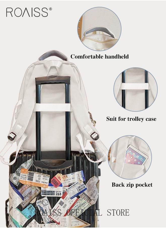 Unisex Multifunctional Backpack Large Capacity with Multiple Pockets for Organized Storage Scientifically Divided Compartments Trendy and Stylish Letter Print Suitable for Work School or Short Trips