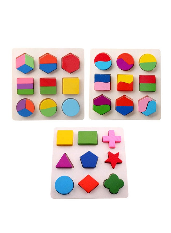 3-Piece Educational Shape Sorter Toy Set 8.7 x 8.7inch