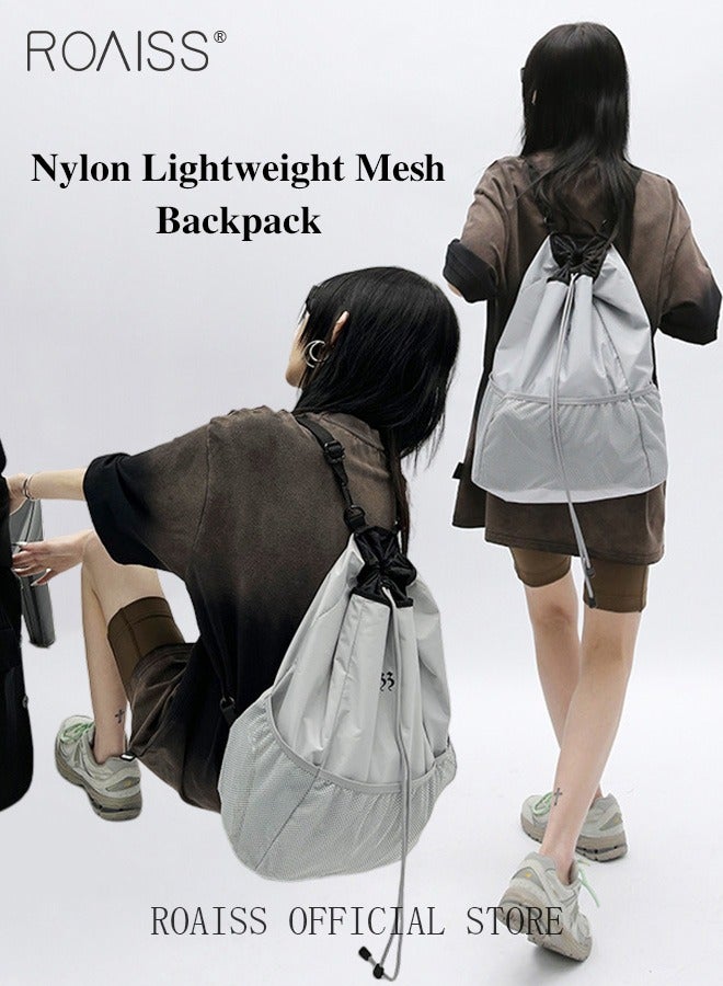 Unisex Multifunctional Backpack Large Capacity Classic and Versatile Solid Color Style Drawstring Closure Design for Security and Anti Theft Suitable for Basketball and Outdoor Sports
