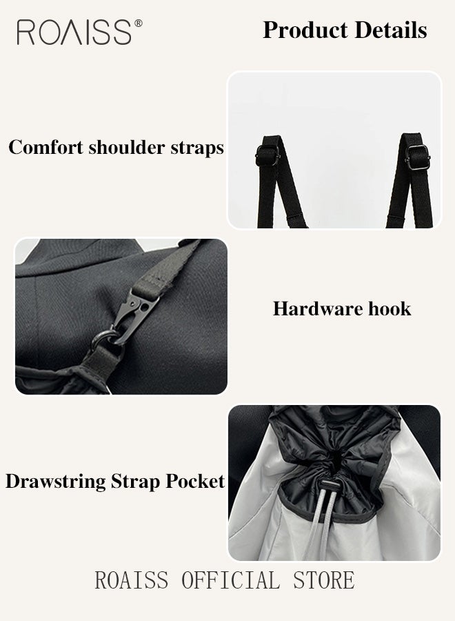 Unisex Multifunctional Backpack Large Capacity Classic and Versatile Solid Color Style Drawstring Closure Design for Security and Anti Theft Suitable for Basketball and Outdoor Sports