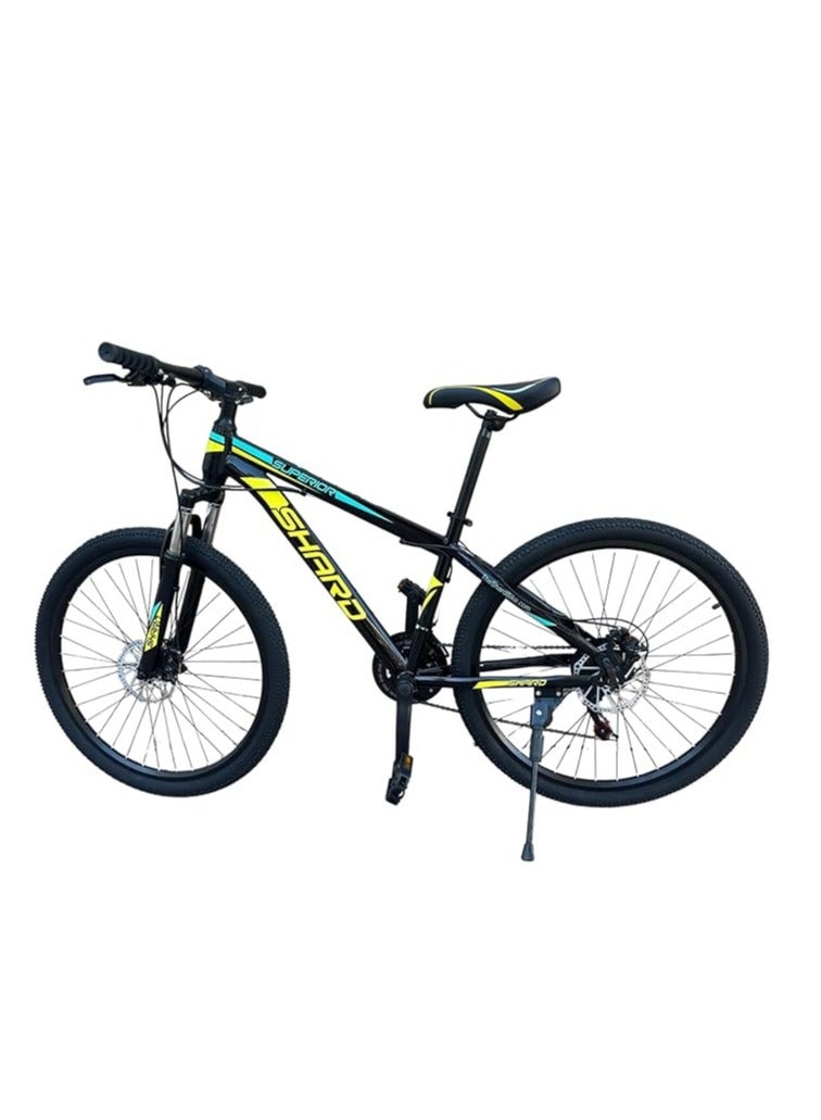 Shard Superior Mountain bike, 26 inches, 21 speed, frame carbon steel, front suspension, Disc brake, Multicolour 1