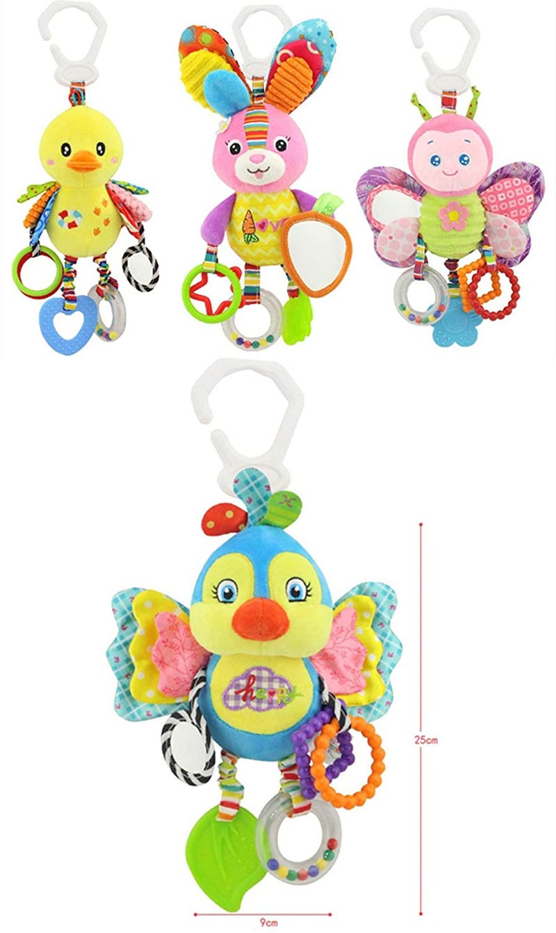 Baby Infant Rattles Plush Animal Stroller Hanging Bell Play Toy