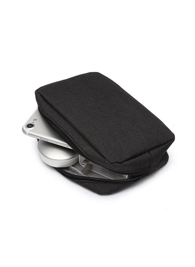 Multi-functional Headphone Charger Data Cable Storage Bag Power Pack, Size: L, 23 x 11.5 x 5.5cm(Black)