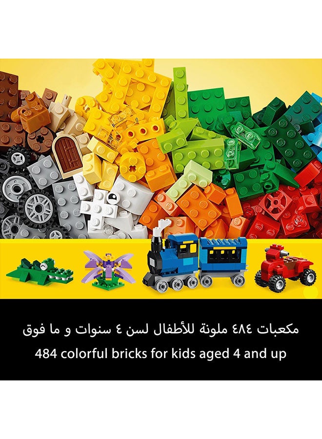 10696 Classic Medium Creative Brick Box Building Toy Set (484 Pieces)