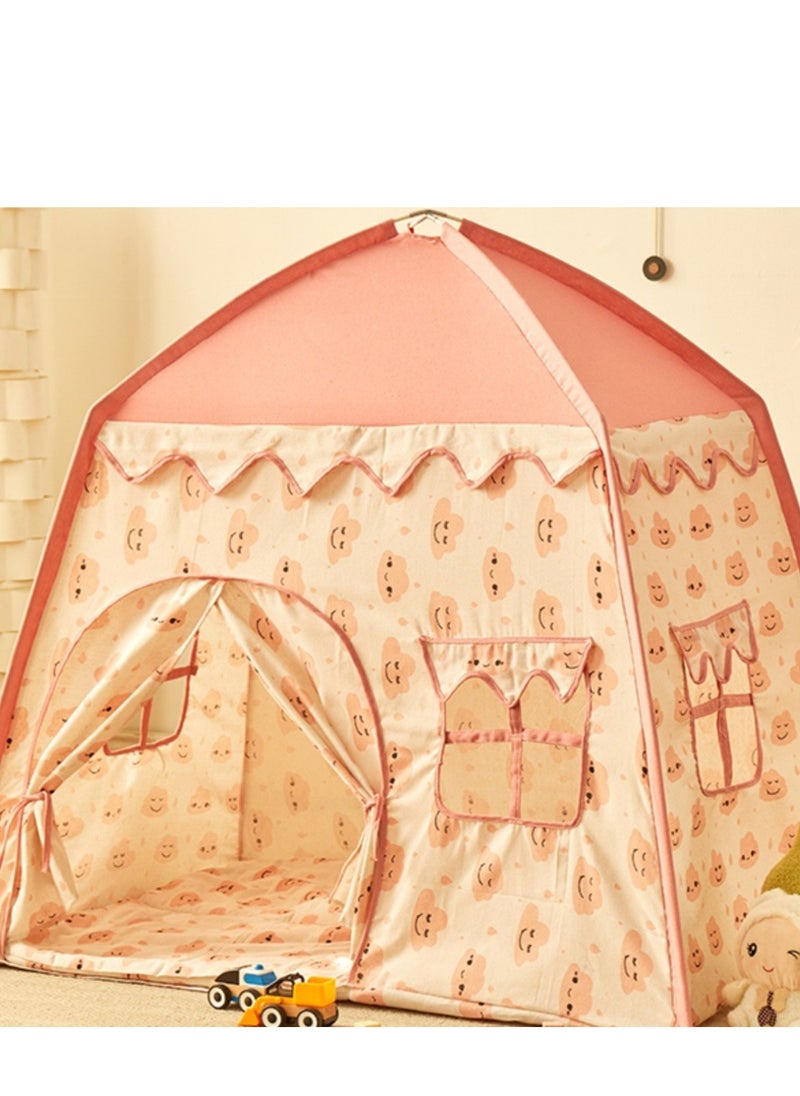 Children's Play Tent Princess Castle Play Tent Kids Princess Tent With Carpet Ball Colored Flag Cloud Tent Easy to Set up and Stow Away Outdoor Indoor Play Tent Game House Girl'S Princess Toy House Boy'S Indoor Small House Children'S Day Gift Birthday Gift