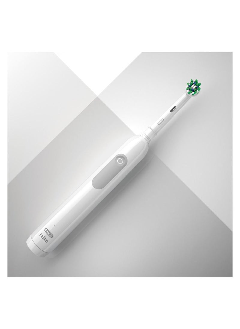 Pro 1 1000 Rechargeable Electric Toothbrush With Pressure Sensor Powered By Braun White