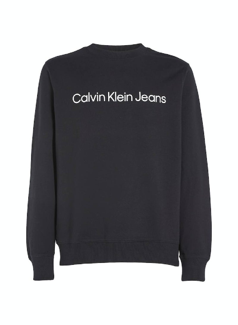 Calvin Klein Jeans Men's Sweatshirt - Sportswear - Cotton , Black