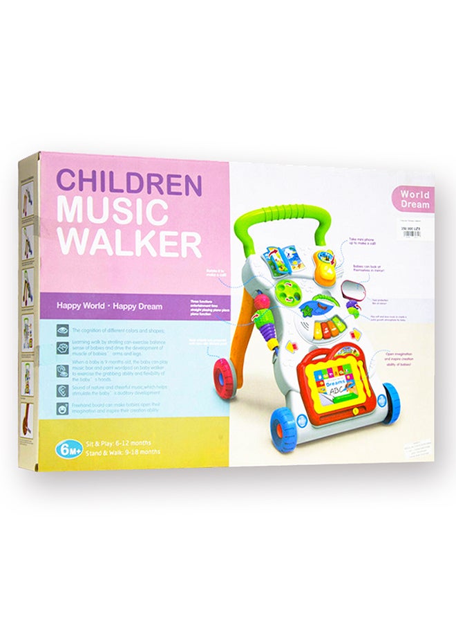 Multi-Functional Multicolored Writing, Drawing, Music Walker Assorted 6+ Months 45x42x34cm