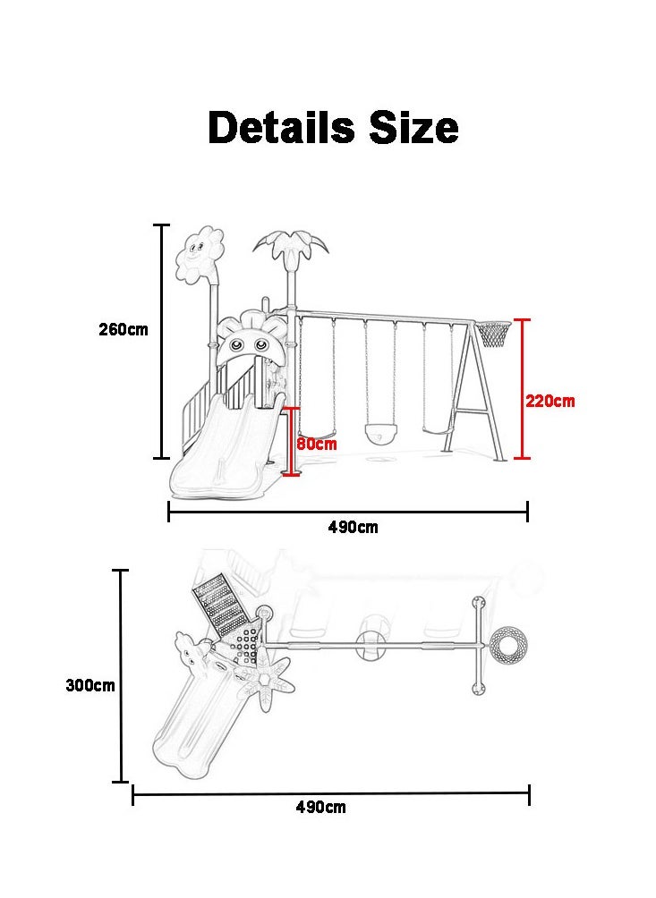 Daycare Swing Slide Outdoor Playground Preschool Children Play Equipment Outdoor Games