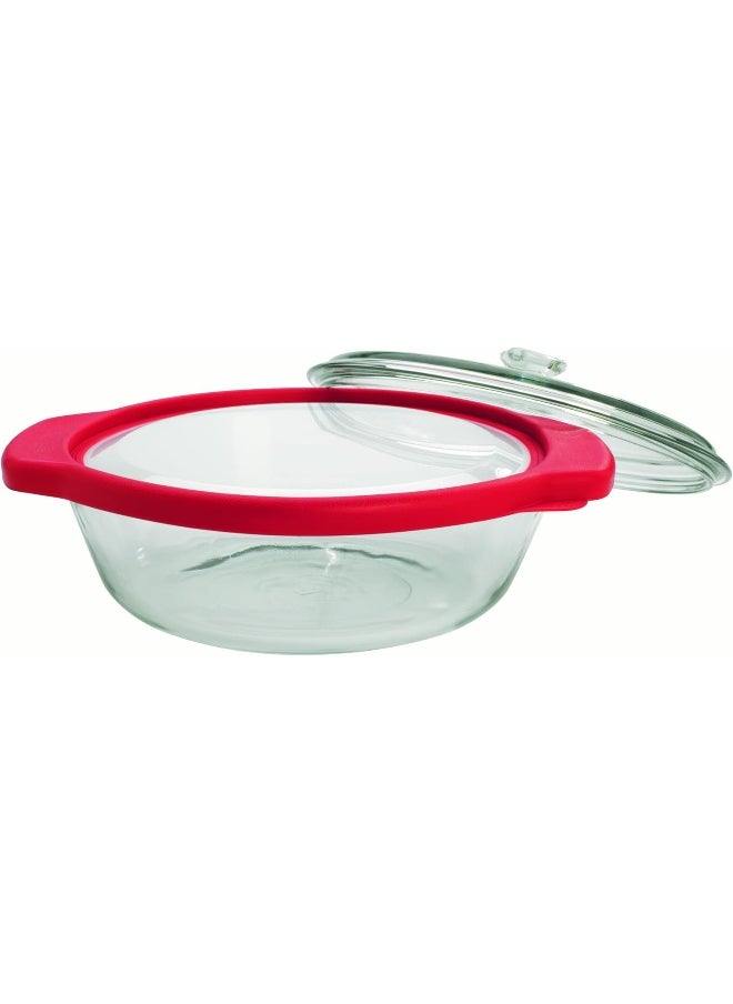 A/H 2 Qtr./Ltr.Casserole Dish W/ Truefit Lid & Glass Cover