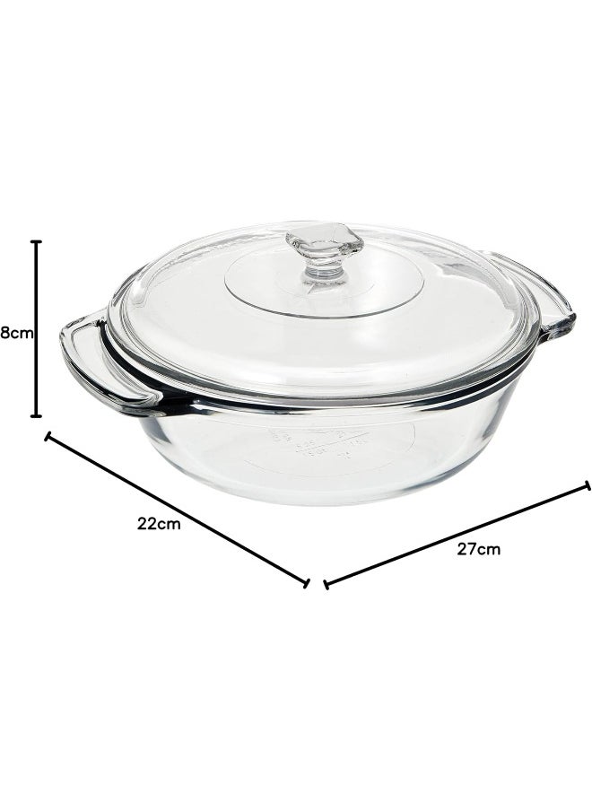A/H 1.5Qtr/ Ltr. Casserole Dish W/ Glass Lid