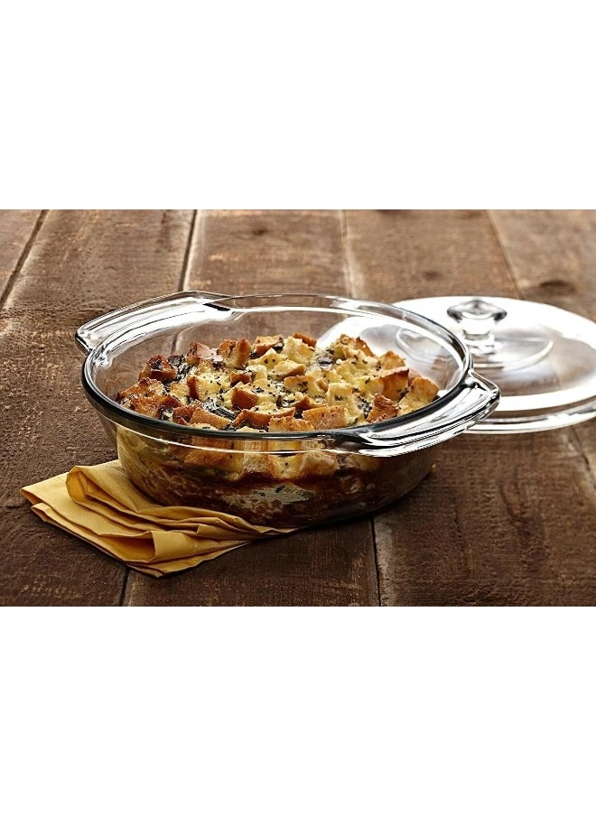 A/H 1.5Qtr/ Ltr. Casserole Dish W/ Glass Lid
