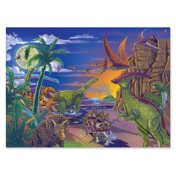 60-Piece Land of Dinosaurs Jigsaw Puzzle