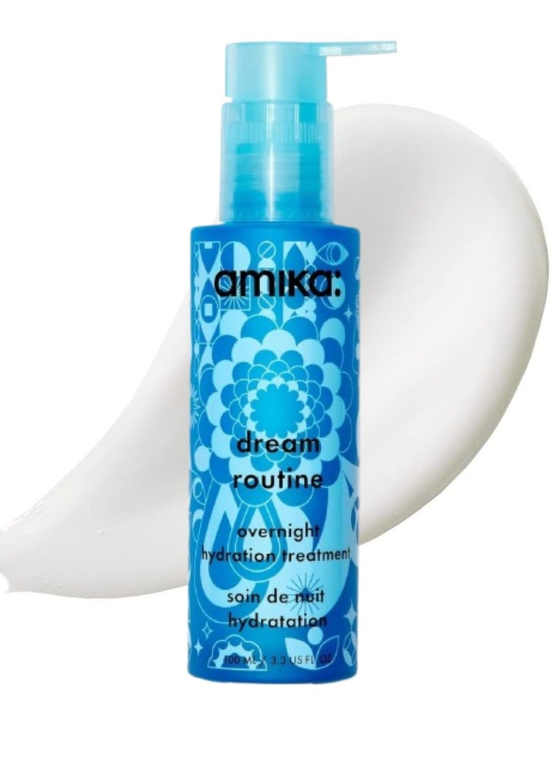 AMIKA Dream Routine Overnight Hydration Treatment 100ml - Deep Moisturizing Leave-In Hair Treatment for Soft, Revitalized Hair by Morning