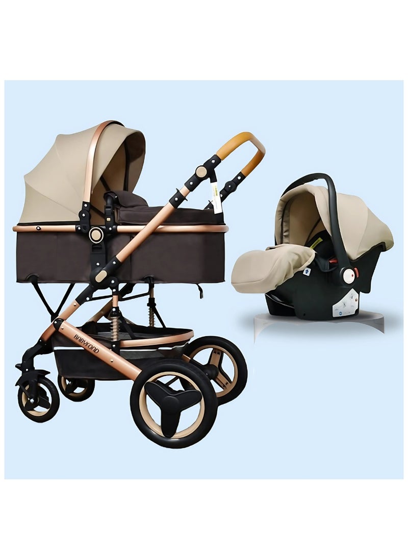 Belecoo Baby Stroller High View With Shock Absorption System