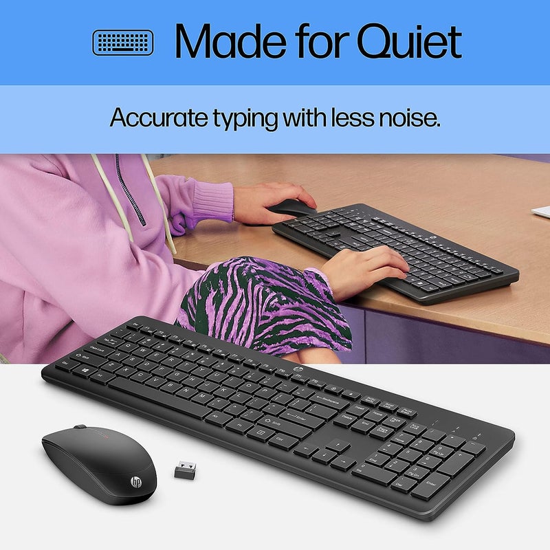 Renewed - 230 Wireless Mouse And Keyboard Combo Black