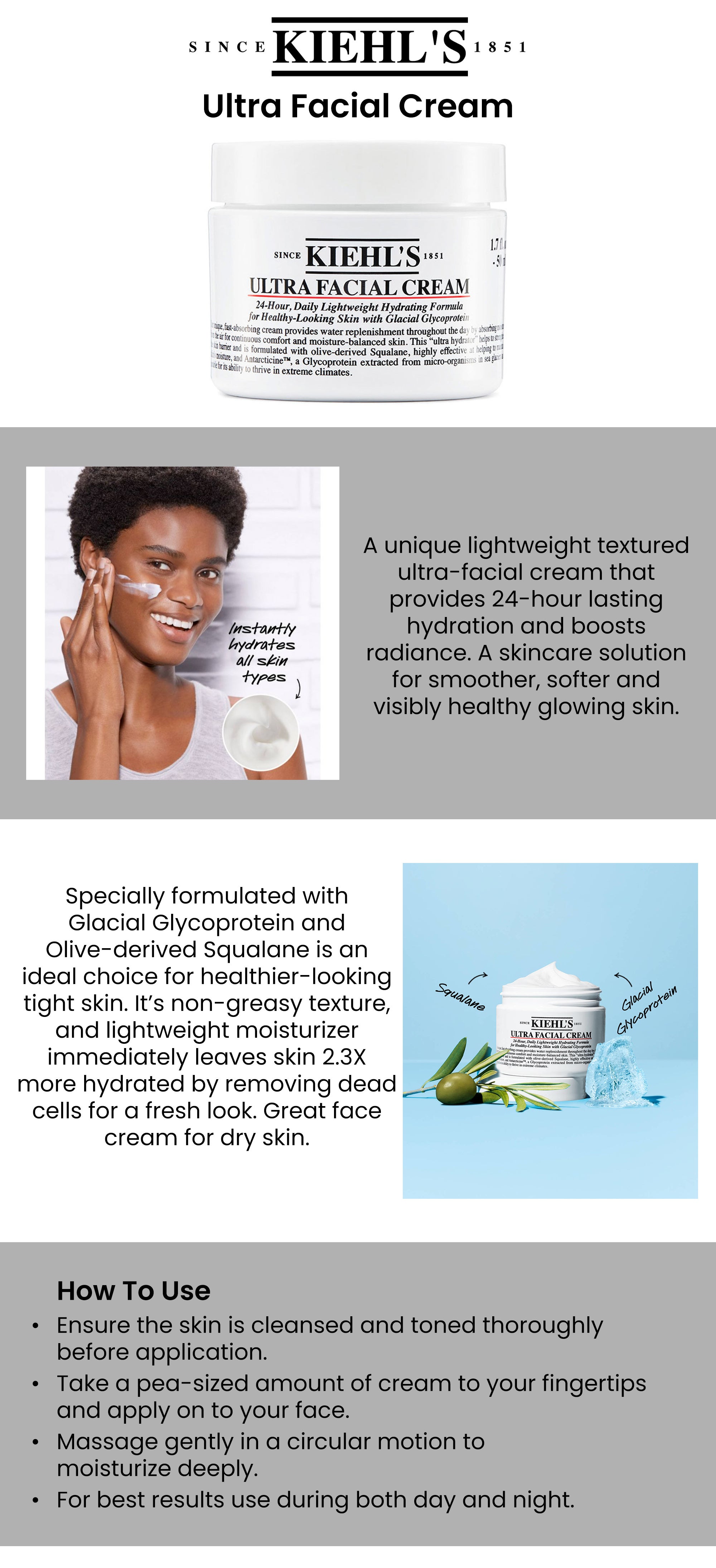 Ultra Facial Cream White 125ml
