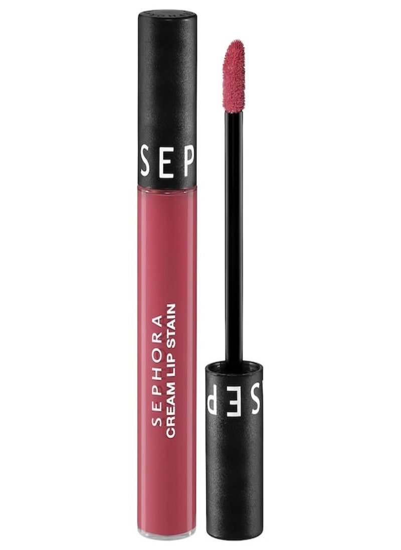 SEPHORA COLLECTION Cream Lip Stain 10HR Liquid Lipstick 124 Rose Instinct - matte midtone rose 5ml