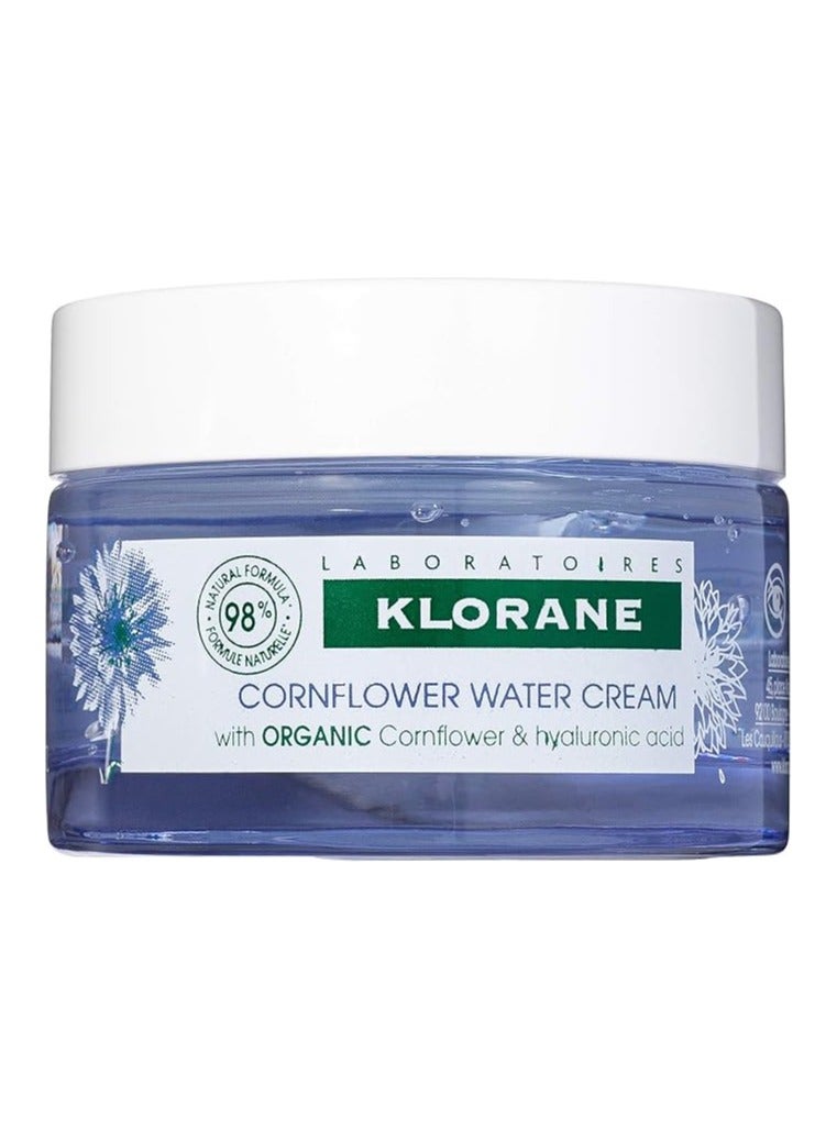 Cornflower Water Cream with Organic Cornflower