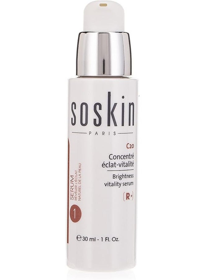 Soskin Paris C20 Brightness Vitality Serum, Reveals Natural Radiance, 30Ml 30ml