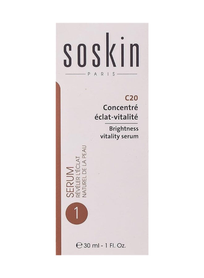 Soskin Paris C20 Brightness Vitality Serum, Reveals Natural Radiance, 30Ml 30ml