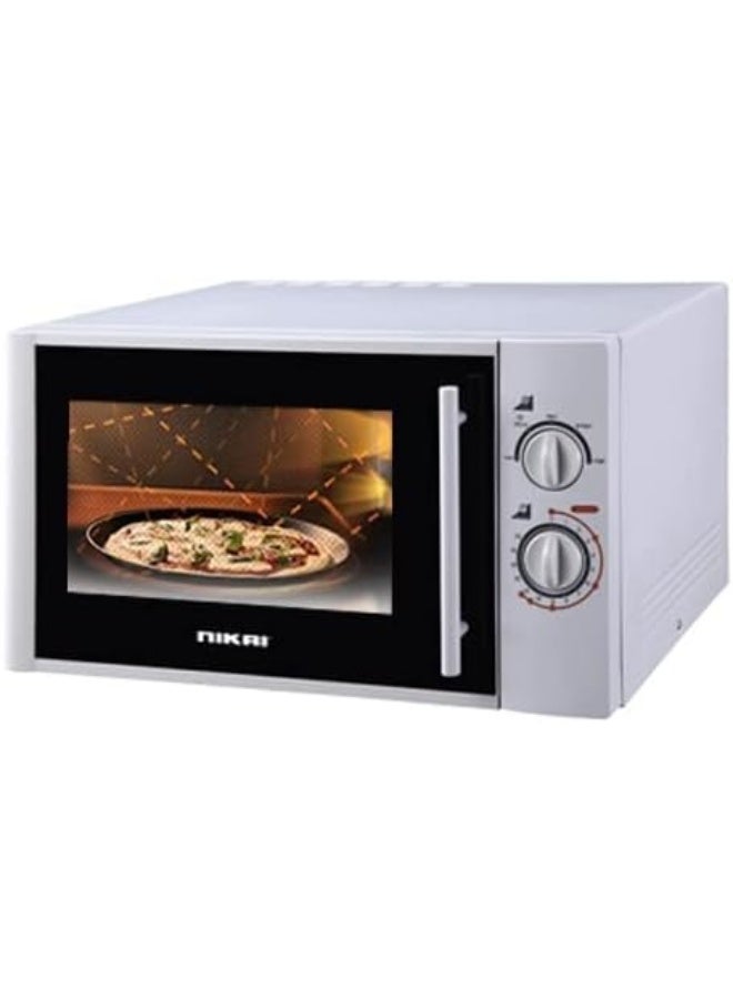 Microwave Oven, Manual Control, 5 Power Levels, 0-35 Mins Timer, Defrost Setting, Cooking End Signal, Pull Handle Door 30 L 900 W NMO3010M White