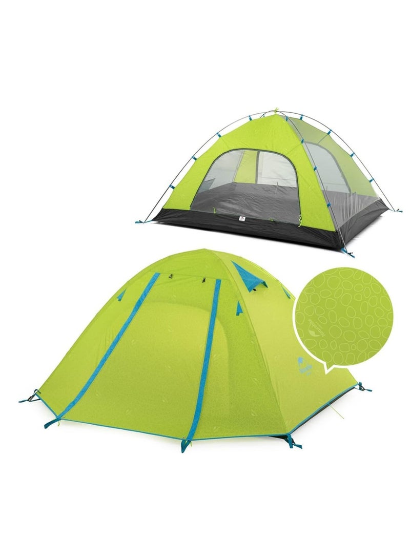 P-Series Aluminum Pole Tent 4 Man | 210T65D Embossed Design, Lightweight & Durable for Camping & Hiking,Travel Tent