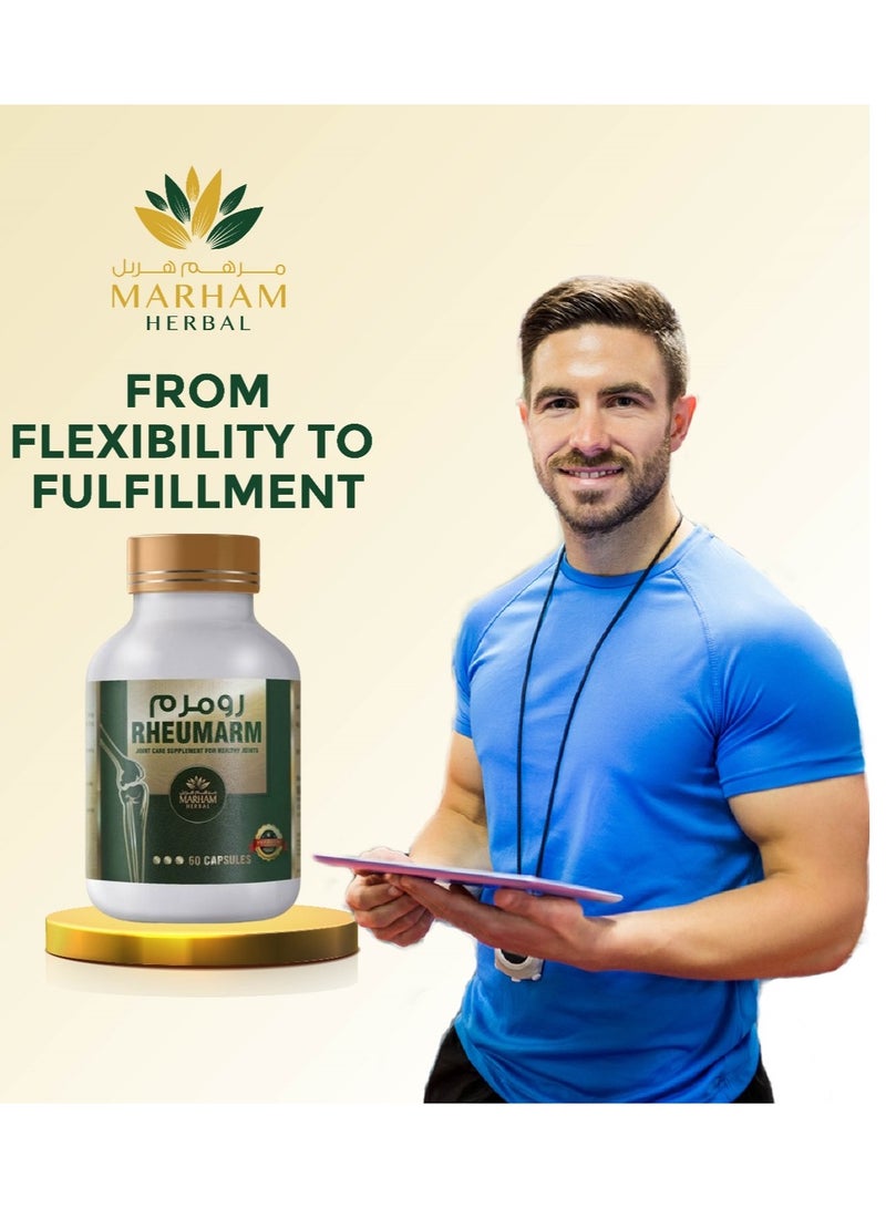Rheumarm Capsules: Herbal Joint Care for Pain Relief, Knee Support, and Bone Strength Supplements (60 Tablets)