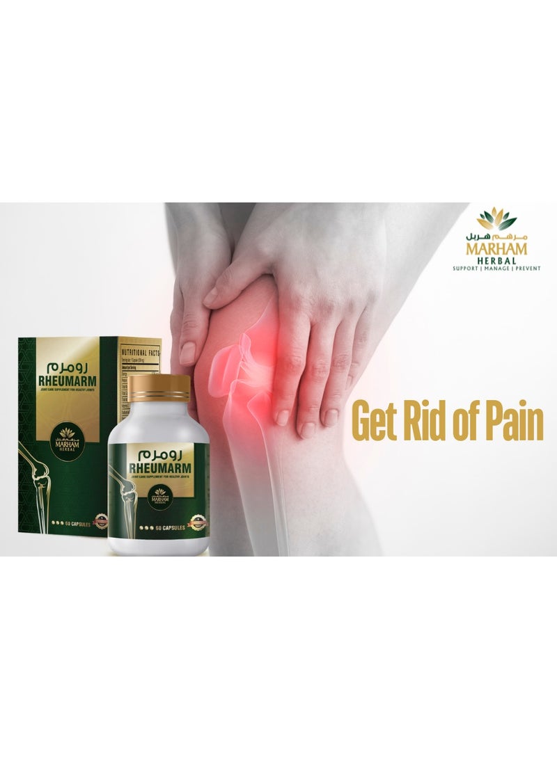 Rheumarm Capsules: Herbal Joint Care for Pain Relief, Knee Support, and Bone Strength Supplements (60 Tablets)