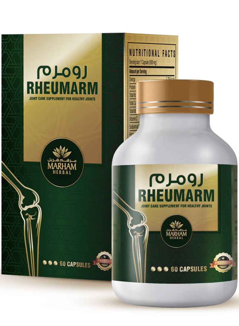 Rheumarm Capsules: Herbal Joint Care for Pain Relief, Knee Support, and Bone Strength Supplements (60 Tablets)