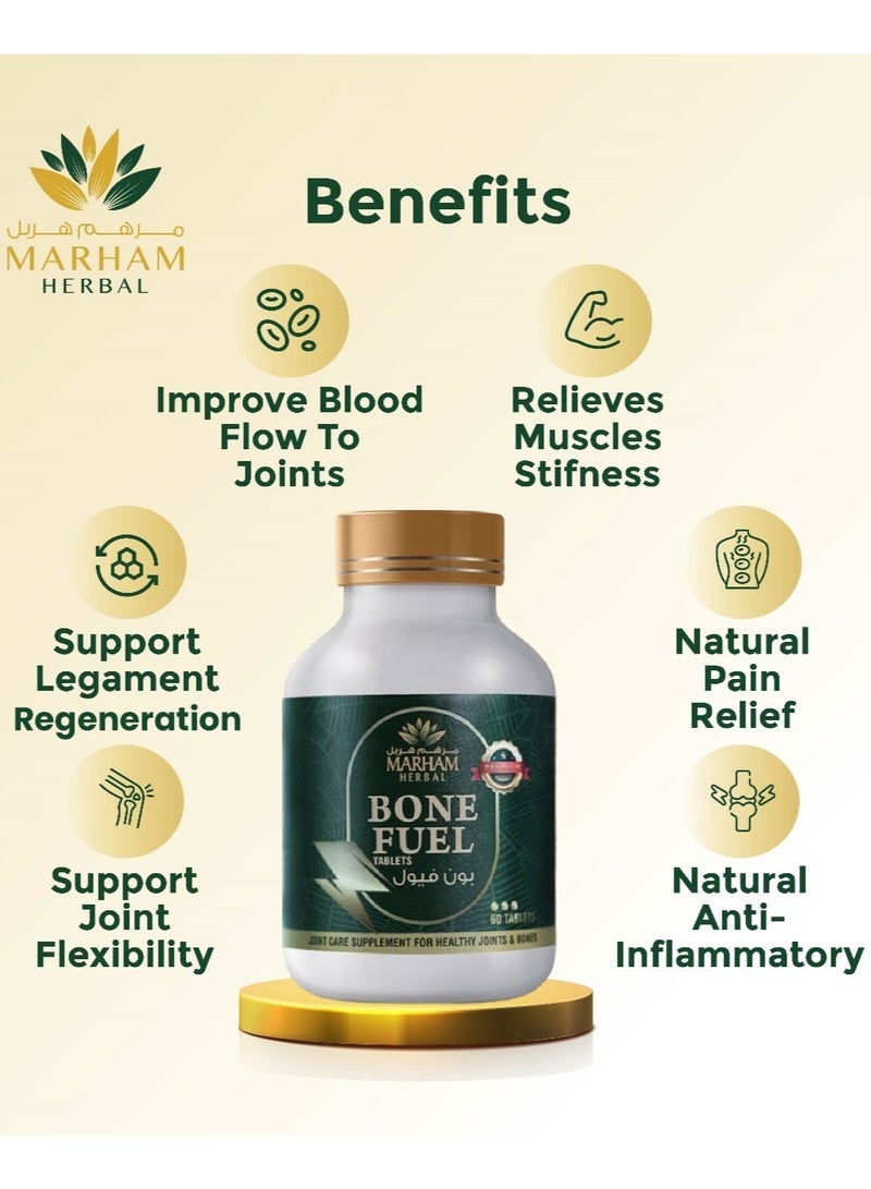 Bone Fuel Tablet: Joint Care Supplement for Healthy Joints and Bones | Optimize Bone Health and Joint Comfort with Bone Fuel: Premium Formula for Joint Support, Flexibility, and Mobility (60 Tablets)
