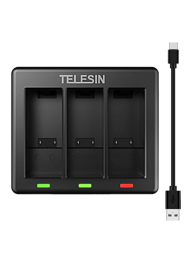 3 Channel Battery Charger For Gopro Hero9 Black