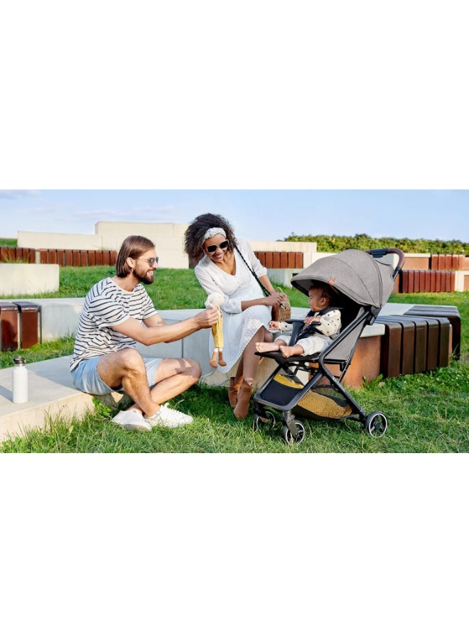 Nubi Stroller Pink, Lightweight, Compact, One - Click Fold, With Cup Holder And Five - Point Safety Harness