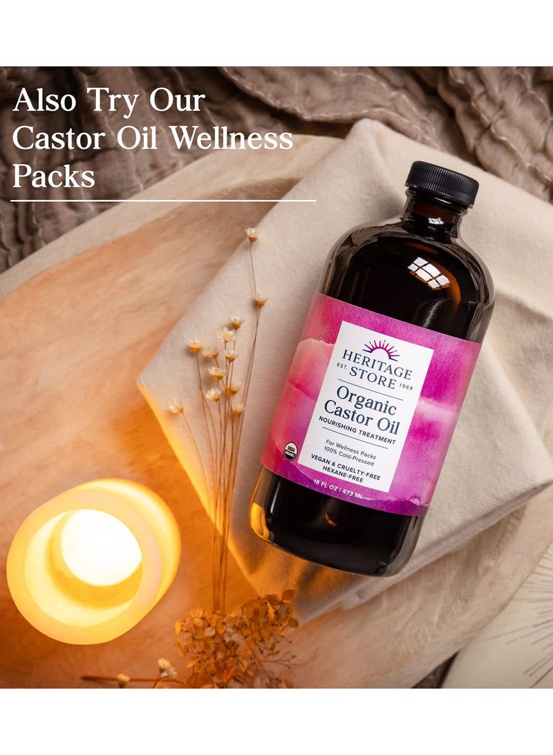 Organic Castor Oil, 100% Cold-Pressed 16 fl oz 473ml