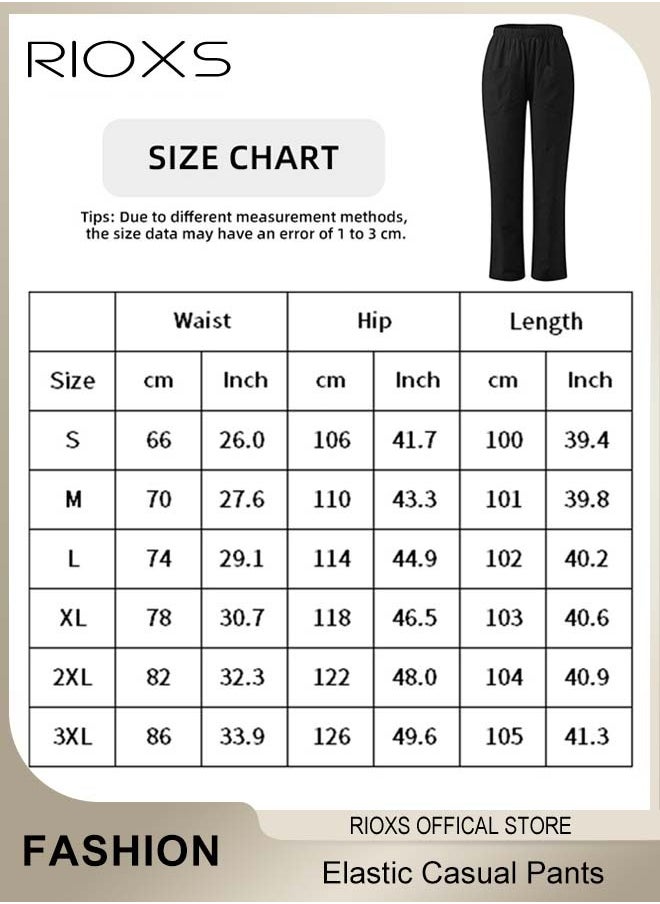 Women Casual Pants, Regular Fit Basic Trousers With Front Pockets, Women's Dual Pockets Cotton Linen Harem Pants, Ladies High Waisted Pants Trousers, Lounge Trousers For Women Work And Daily Wear