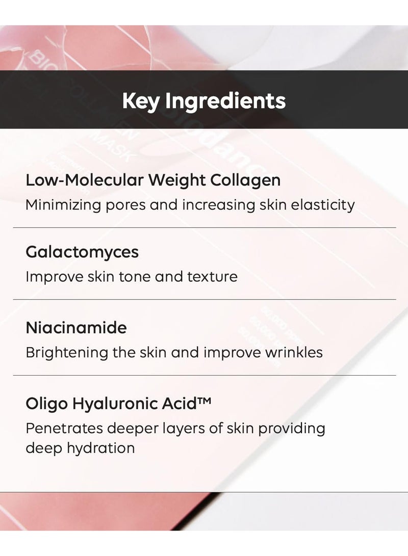 Bio-Collagen Real Deep Mask, Hydrating Overnight Mask, Pore Minimizing, Elasticity Improvement, 34g x8ea