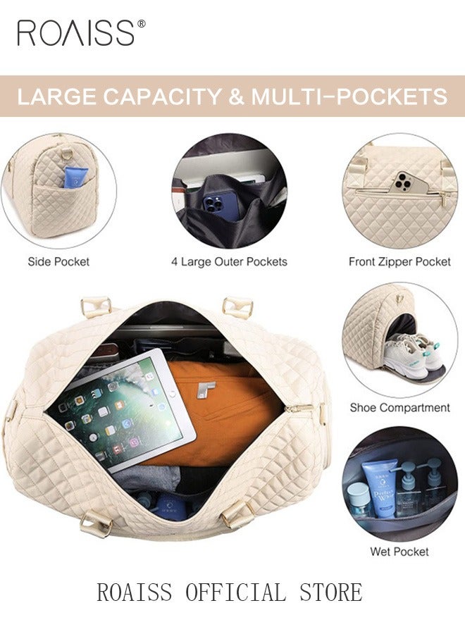 Large Capacity Duffle Bag and a Small Zipper Pouch Bag Combination Set Unisex Multi-Functional Waterproof Shoulder Crossbody Bags Sets for Travel Business Trip or Gym Suitable for both Women and Men