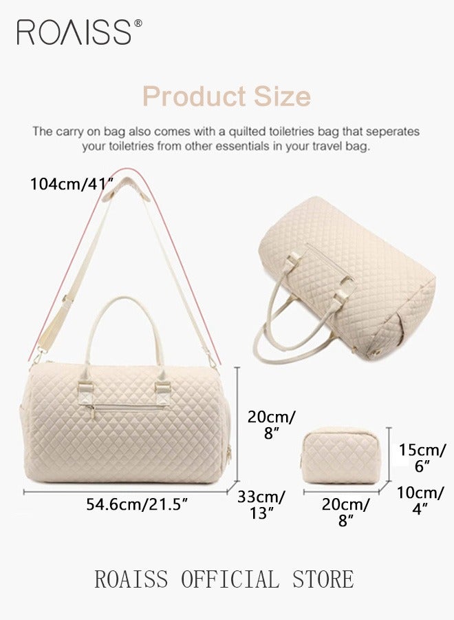 Large Capacity Duffle Bag and a Small Zipper Pouch Bag Combination Set Unisex Multi-Functional Waterproof Shoulder Crossbody Bags Sets for Travel Business Trip or Gym Suitable for both Women and Men