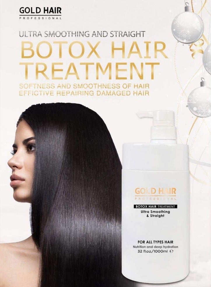 GOLD HAIR Professional Botox Hair Ultra Smoothing and Straightening Treatment 1000ML