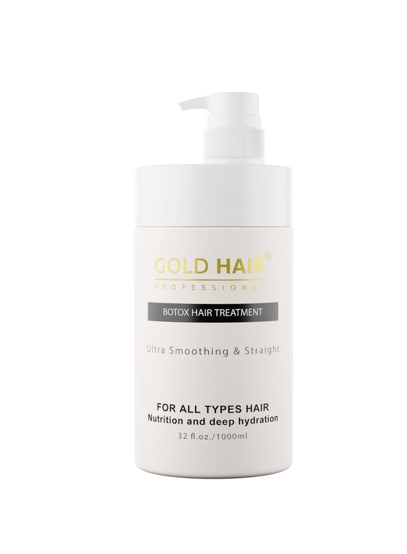 GOLD HAIR Professional Botox Hair Ultra Smoothing and Straightening Treatment 1000ML