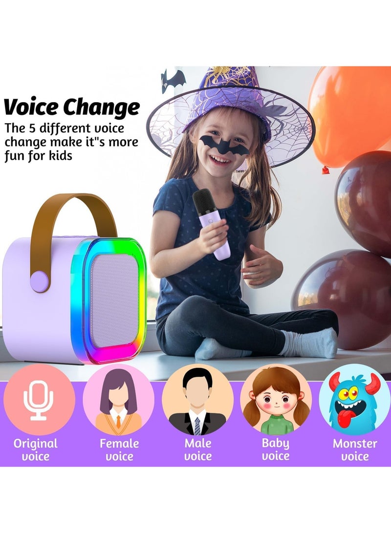 K12 Mini Portable Karaoke Bluetooth Speaker Dual Microphone Audio Integrated Microphone Home Karaoke Wireless Bluetooth Speaker for Kids and Adult