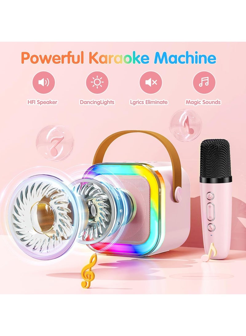K12 Mini Portable Karaoke Bluetooth Speaker Dual Microphone Audio Integrated Microphone Home Karaoke Wireless Bluetooth Speaker for Kids and Adult