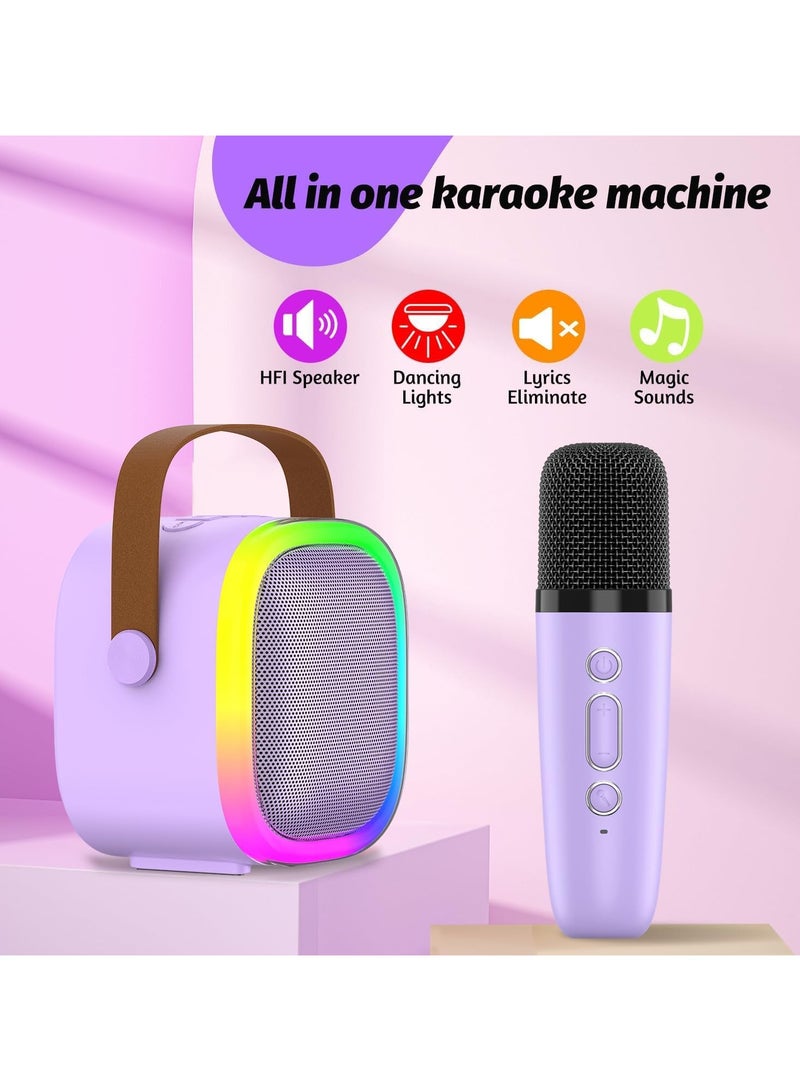 K12 Mini Portable Karaoke Bluetooth Speaker Dual Microphone Audio Integrated Microphone Home Karaoke Wireless Bluetooth Speaker for Kids and Adult