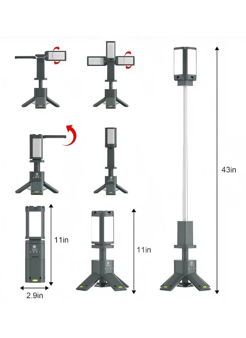 Portable Camping Light Telescopic LED Light with Magnet IPX5 Waterproof for Camping Hiking