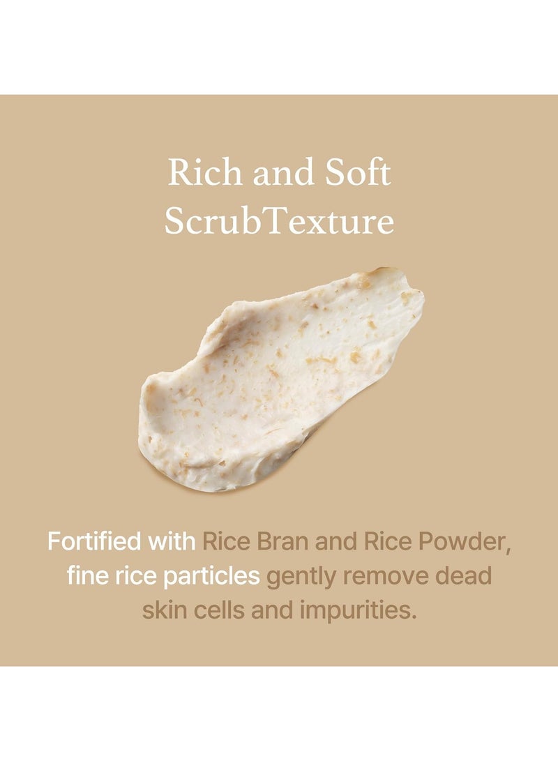 Rice Mask Gentle Exfoliating Wash Off Facial Mask for Dull, Rough Skin, Pore Clearing, Remove Dead Skin Cells, Uneven Skin Tone, Smooth Skin, Moiustirinzg, Radiant 110G