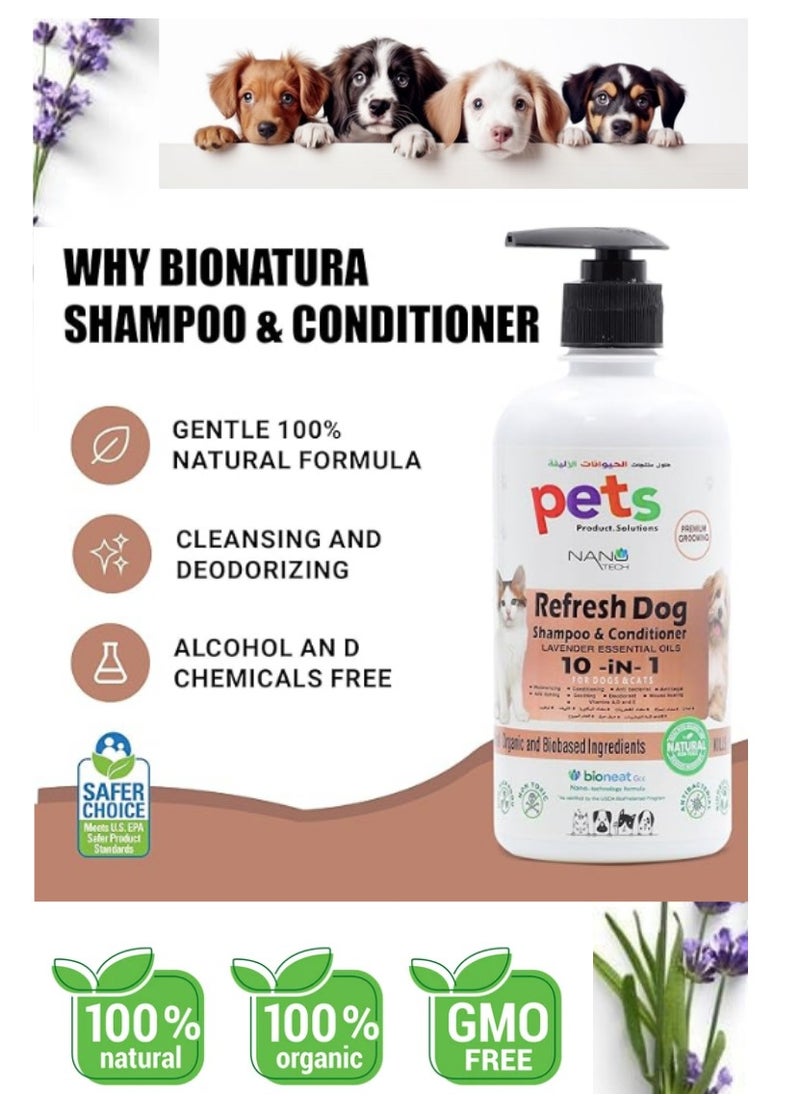 Pets Refresh Dog Shampoo & Conditioner 500ml